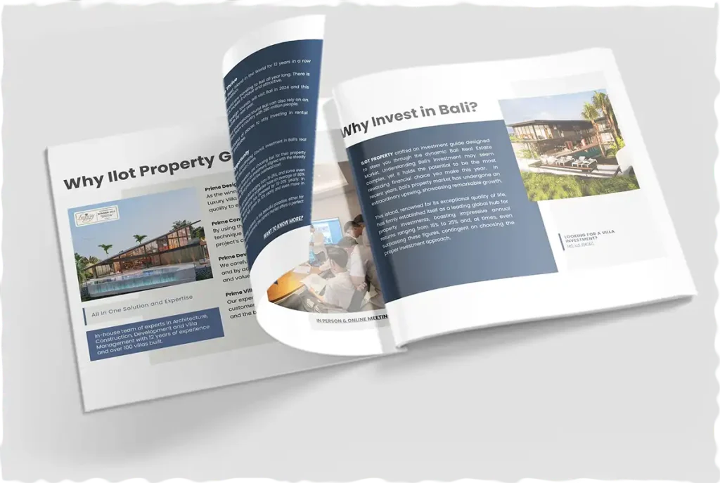 investment guide mockup landscape