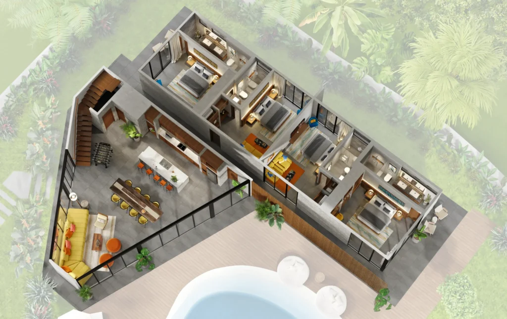 industrial tropical bali villa design