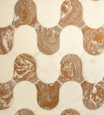 Floor layouts that create irregular, flowing movement