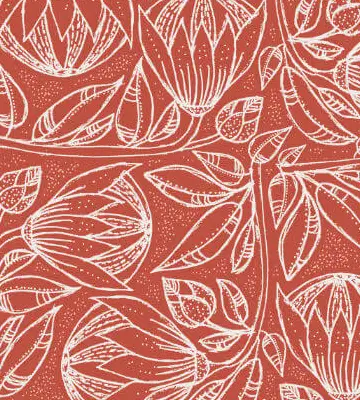 Textiles with botanical, wave, or stone patterns